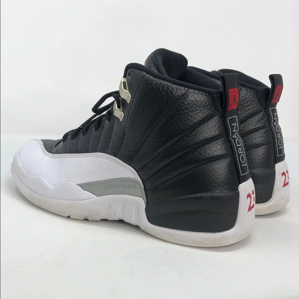 Air Jordan 12 Retro Playoffs CT8013-006 Black Varsity Red Sneakers - Size 10
